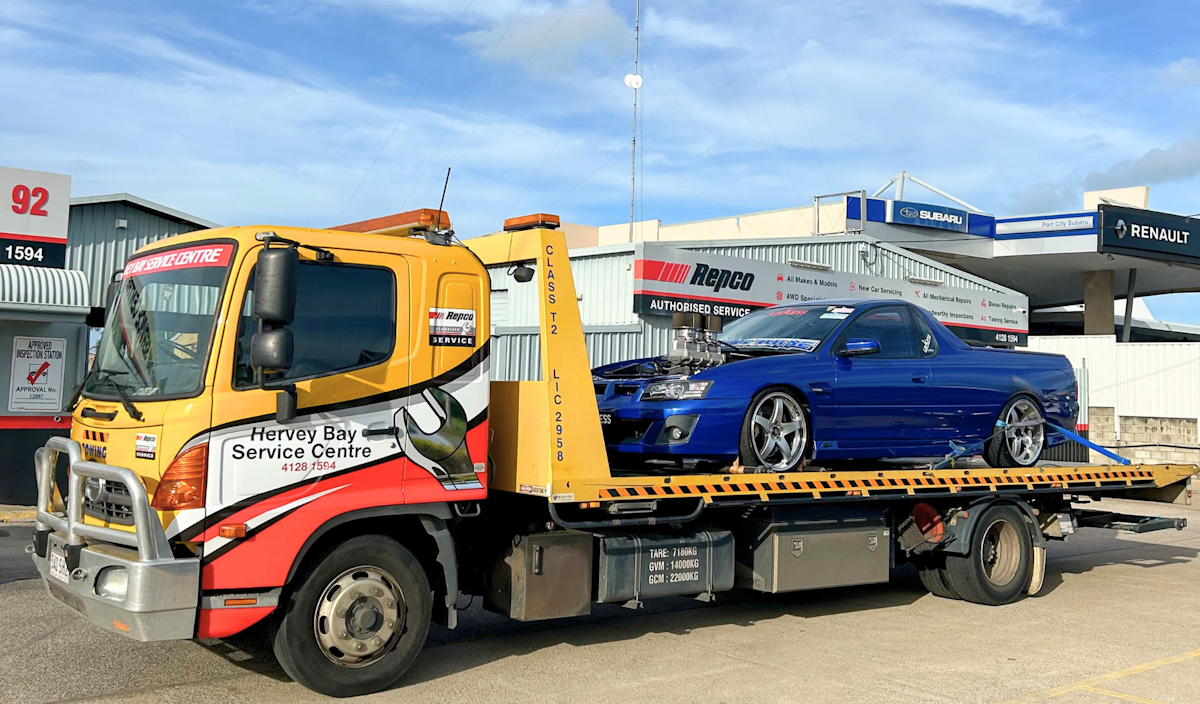 Hervey Bay Service Centre Tilt Tray Tow Truck Service